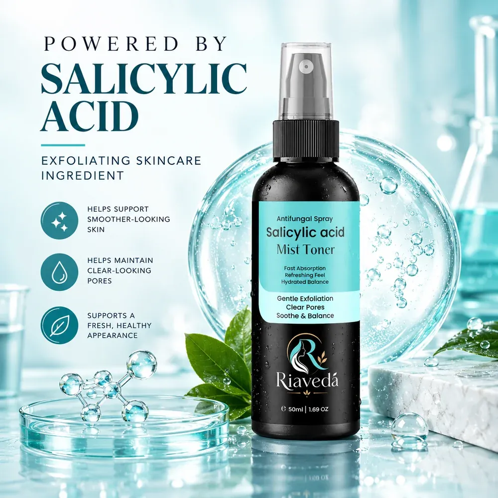Riaveda Salicylic Acid Mist Toner – powered by salicylic acid active exfoliating ingredients